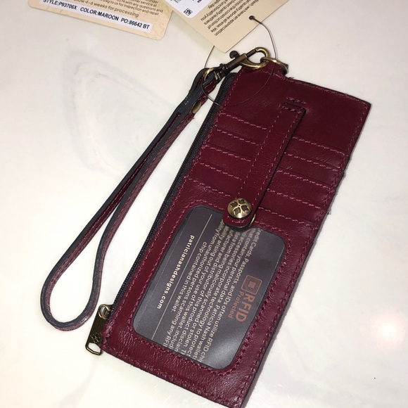 Patricia Nash Alanna Maroon Distressed Vintage Leather Card Wallet NWT & Card - Picture 8 of 16